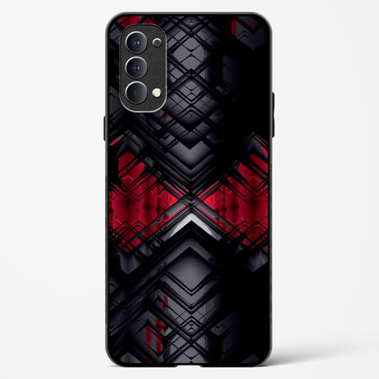 Red Eclipse - Oppo Reno 4 Glass Gripper Case