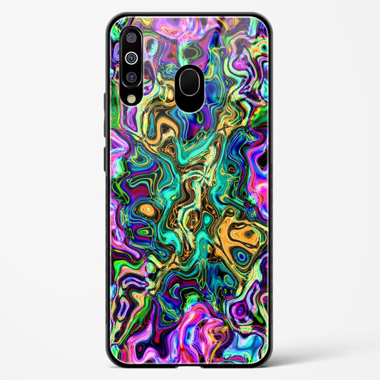 Rainbow Flames Pattern - Samsung Galaxy M30 Glass Gripper Case