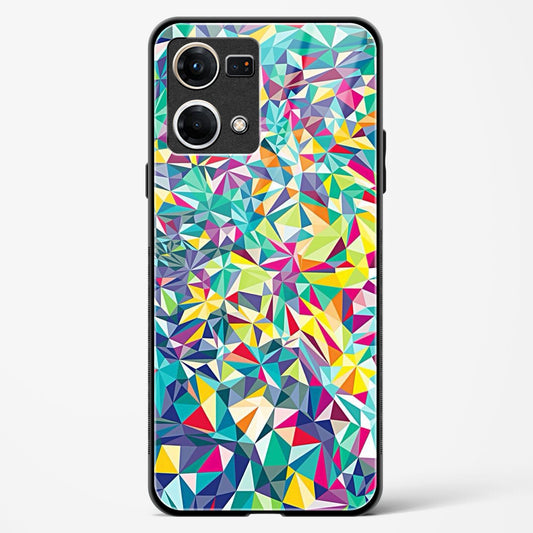 colorful geometric abstract - Oppo F21 Pro 4G Glass Gripper Case