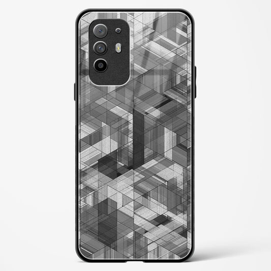 Black Diamond Grid - Oppo F19 Pro Plus Glass Gripper Case