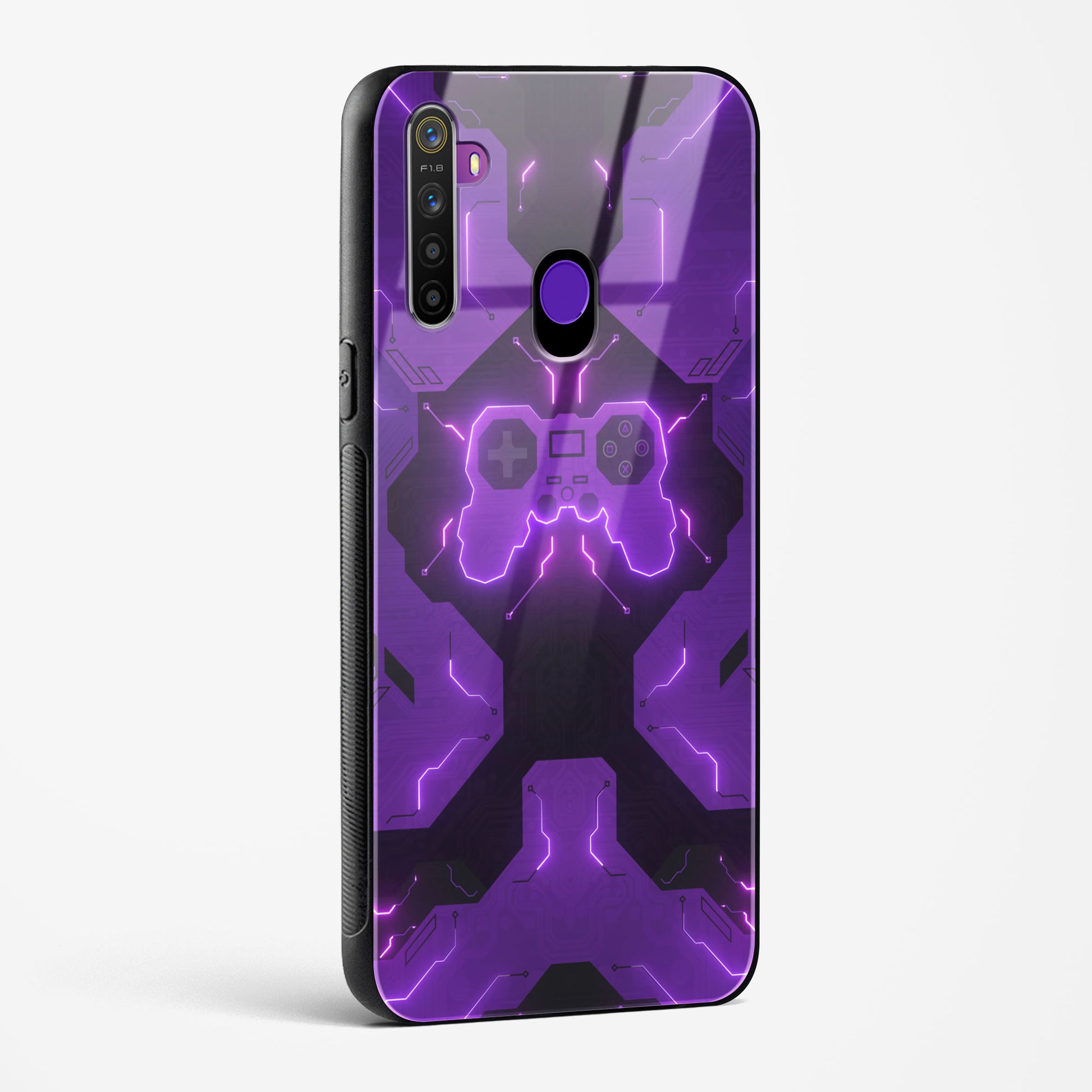 Violet Vortex - Realme 5s Glass Gripper Case