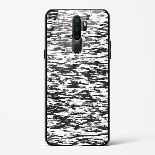 Black and White Glitch - Oppo A5 2020 Glass Gripper Case