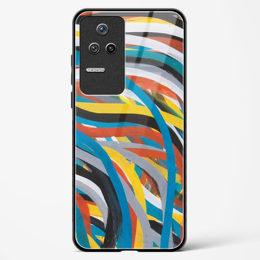 colorful stroke pattern - Redmi K50 Glass Gripper Case