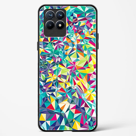 colorful geometric abstract - Realme 8i Glass Gripper Case