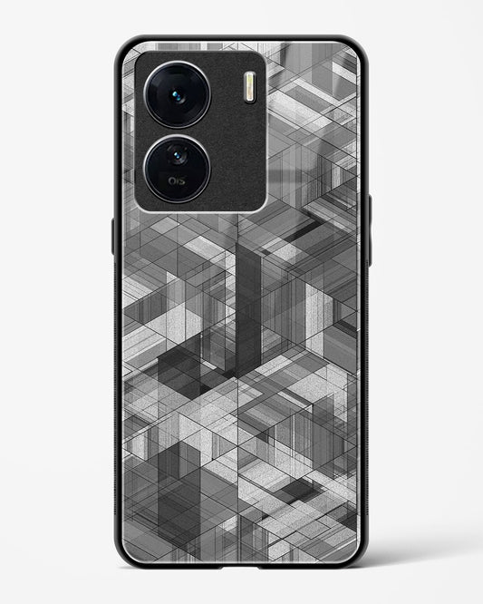 Black Diamond Grid - Vivo iQOO Z7s Glass Gripper Case