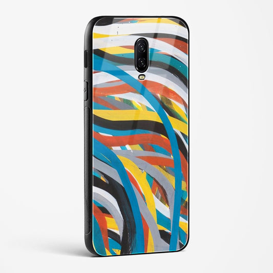 colorful stroke pattern OnePlus OnePlus 6T Glass Gripper Case