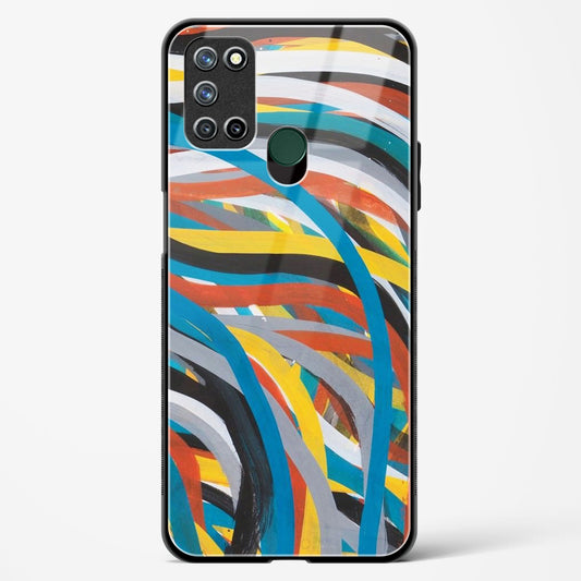 colorful stroke pattern - Realme 7i Glass Gripper Case