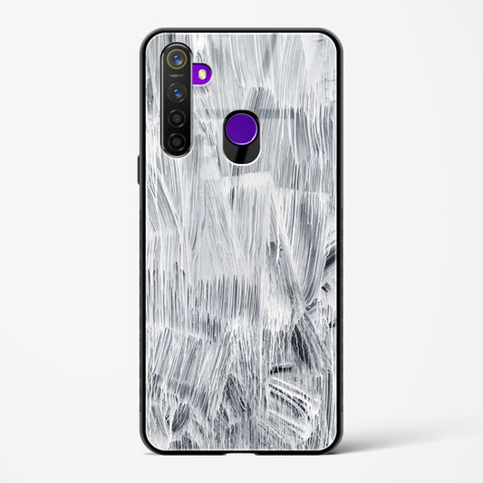 white paint - Realme 5 Pro Glass Gripper Case