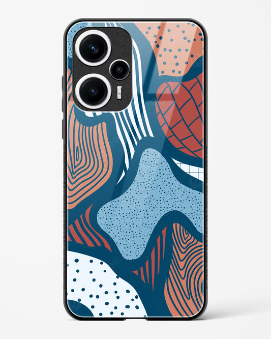 Doodle Waves - POCO F5 5G Glass Gripper Case