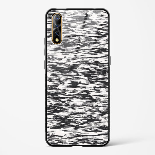 Black and White Glitch - Vivo S1 Glass Gripper Case