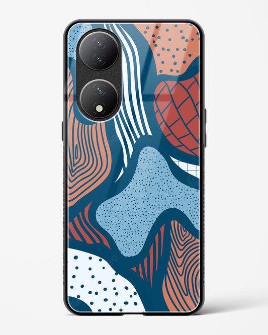 Doodle Waves - Vivo Y100A Glass Gripper Case