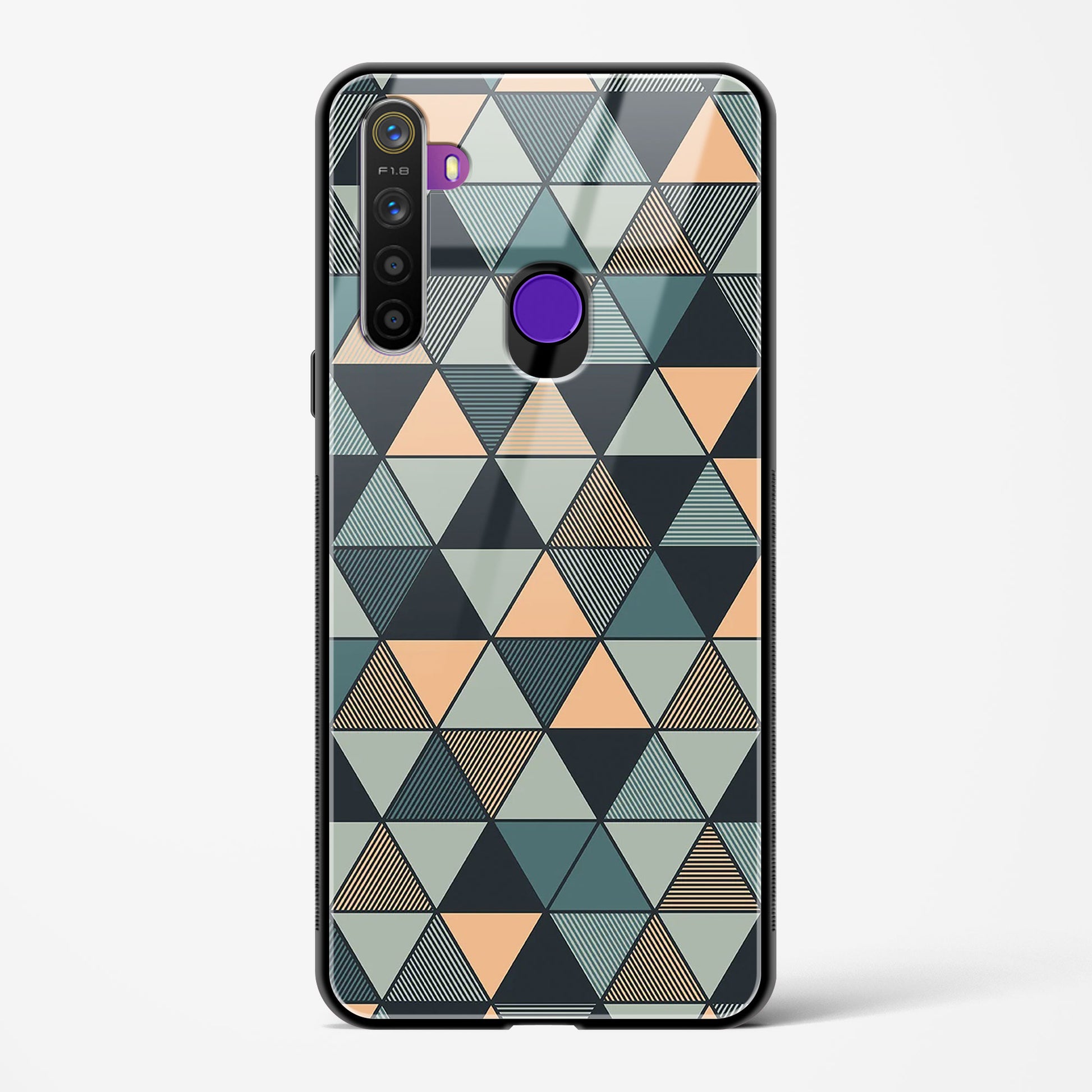 Triangle Mosaic - Realme 5s Glass Gripper Case