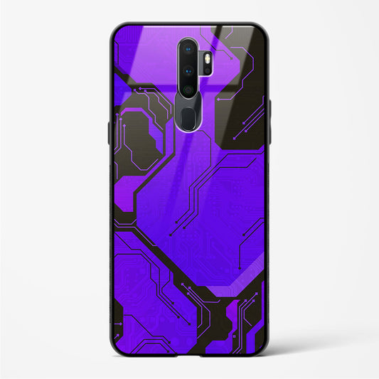 Purple Pulse - Oppo A5 2020 Glass Gripper Case