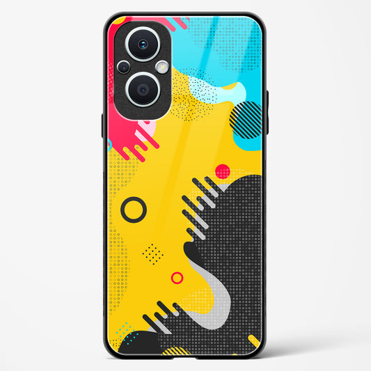 boho abstract - Oppo F21 Pro 5G Glass Gripper Case