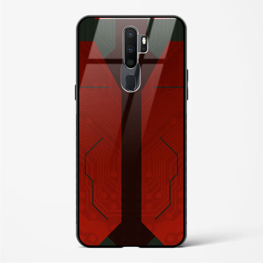 Scarlet Sentinel - Oppo A11x Glass Gripper Case