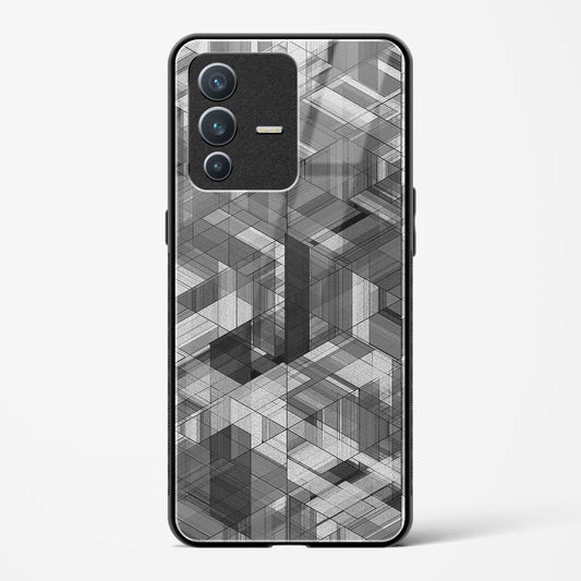 Black Diamond Grid - Vivo V23 Glass Gripper Case