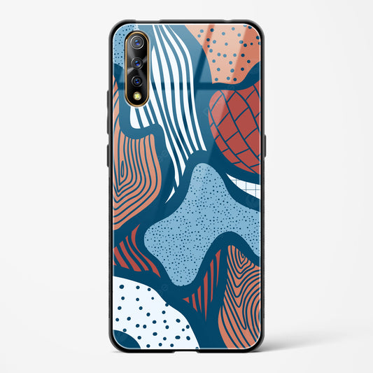 Doodle Waves - Vivo Z1X Glass Gripper Case