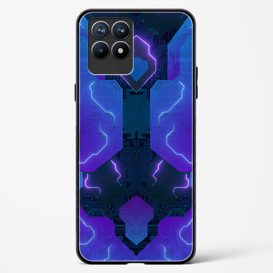 Electric Blueburst - Realme 8i Glass Gripper Case