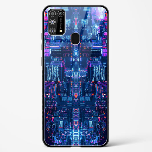 City Glitch - Samsung Galaxy M31 Prime Glass Gripper Case