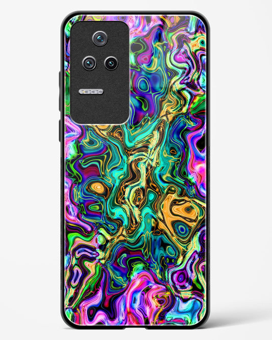 Rainbow Flames Pattern - POCO F4 5G Glass Gripper Case