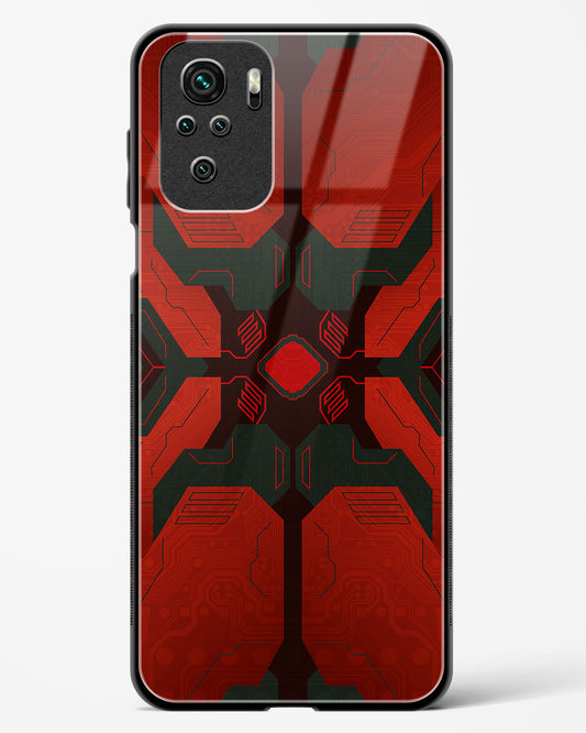 Crimson Chaos - Redmi Note 10 Glass Gripper Case