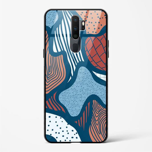 Doodle Waves - Oppo A5 2020 Glass Gripper Case