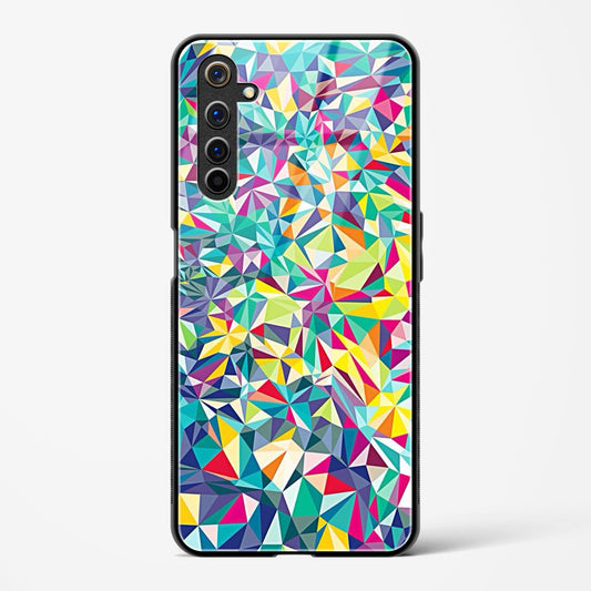 colorful geometric abstract - Realme 6i Glass Gripper Case