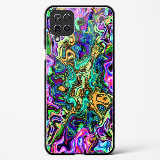 Rainbow Flames Pattern - Samsung Galaxy M32 Glass Gripper Case