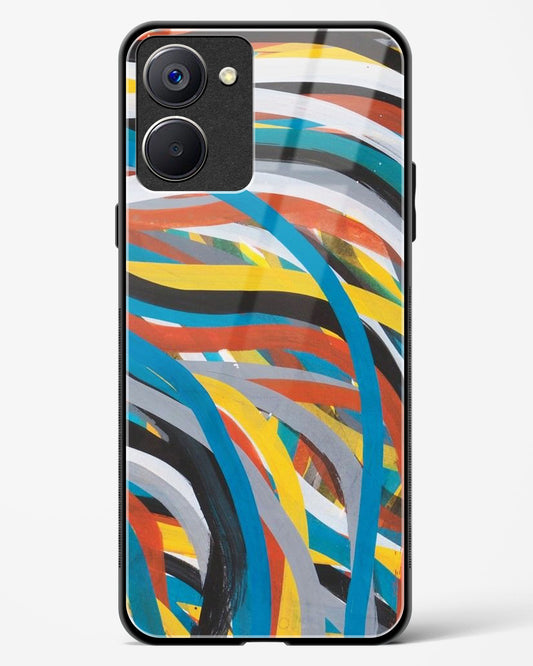 colorful stroke pattern - Realme 10 Pro 5G Glass Gripper Case