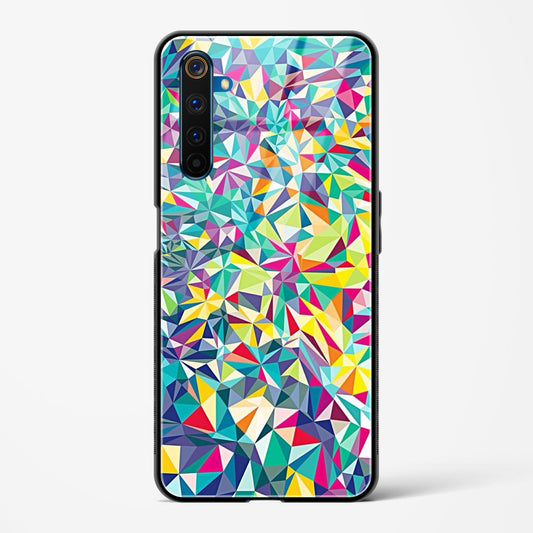 colorful geometric abstract - Realme 6 Pro Glass Gripper Case