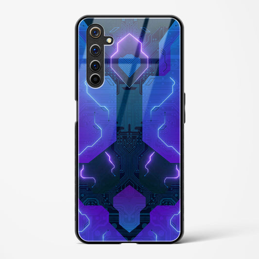 Electric Blueburst - Realme 6 Glass Gripper Case