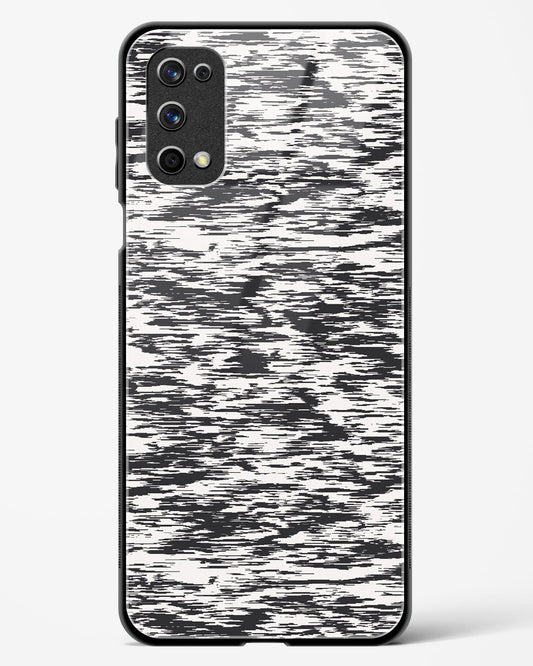 Black and White Glitch - Realme X7 Pro Glass Gripper Case