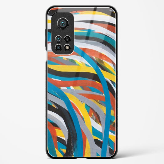 colorful stroke pattern - Mi 10T Pro Glass Gripper Case