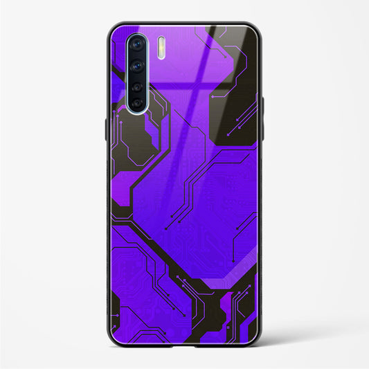 Purple Pulse - Oppo A91 Glass Gripper Case