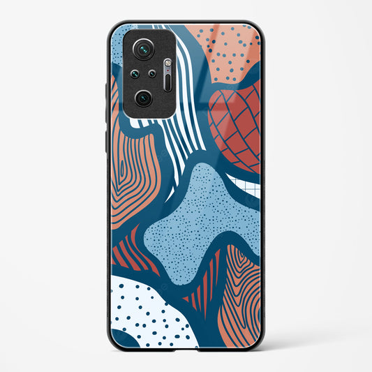 Doodle Waves - Redmi Note 10 Pro Glass Gripper Case