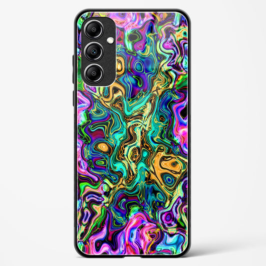 Rainbow Flames Pattern - Samsung Galaxy A14 5G Glass Gripper Case