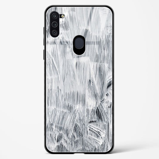 White Paint - Samsung Galaxy M11 Glass Gripper Case