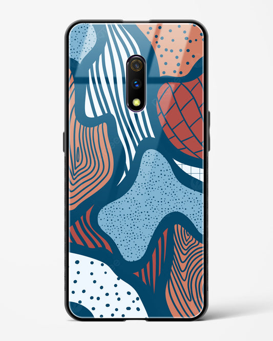 Doodle Waves - Realme X Glass Gripper Case