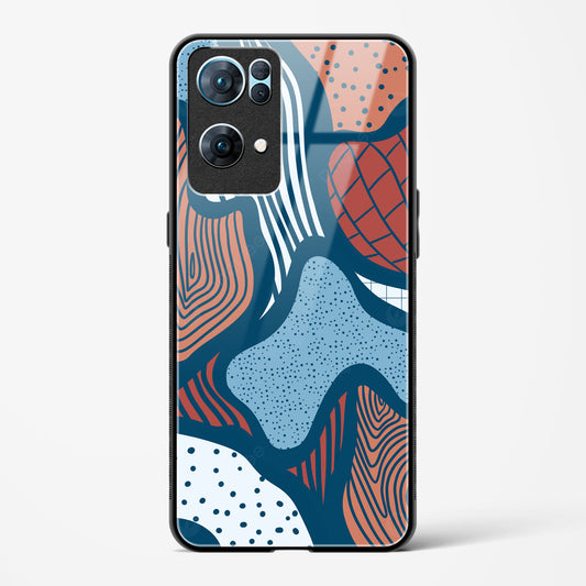 Doodle Waves - Oppo Reno 7 Pro 5G Glass Gripper Case