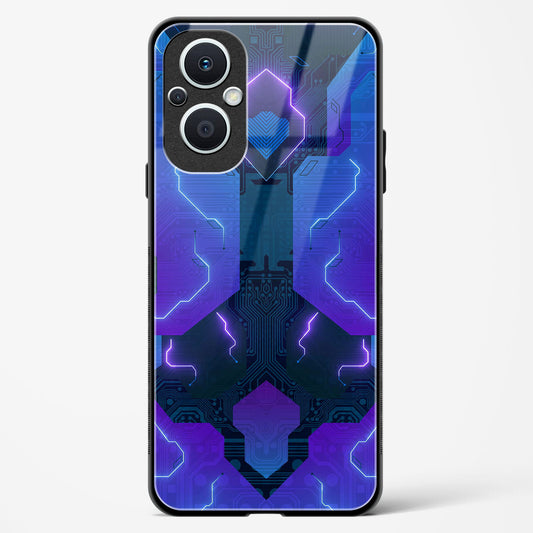 Electric Blueburst - Oppo F21 Pro 5G Glass Gripper Case