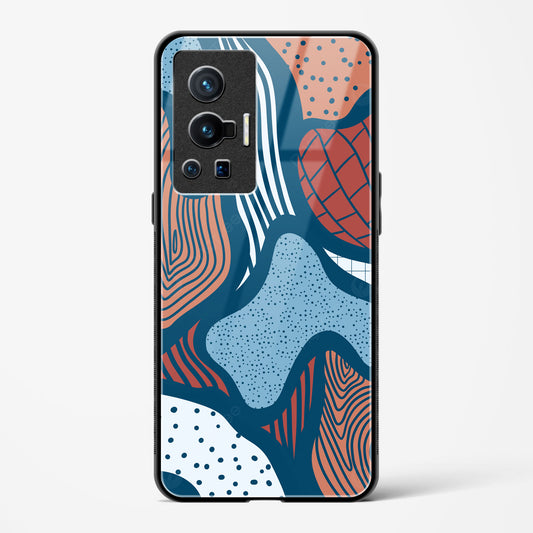 Doodle Waves - Vivo X70 Pro Glass Gripper Case