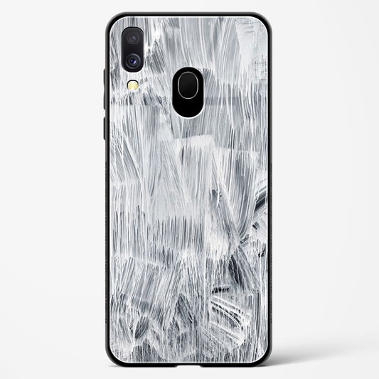 White Paint - Samsung Galaxy A40 Glass Gripper Case