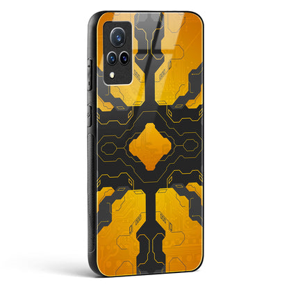 Amber Blaze - Vivo V21 Glass Gripper Case