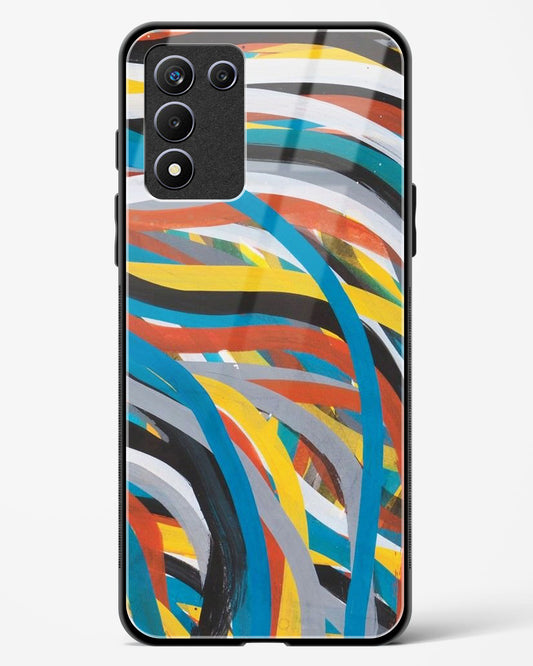 colorful stroke pattern - Realme 9 5G Speed Edition Glass Gripper Case