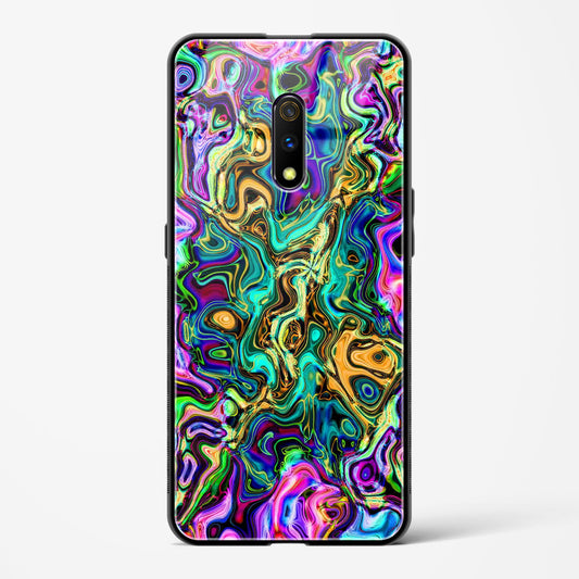 rainbow flames pattern - Oppo K3 Glass Gripper Case