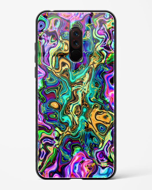 Rainbow Flames Pattern - POCO F1 Glass Gripper Case