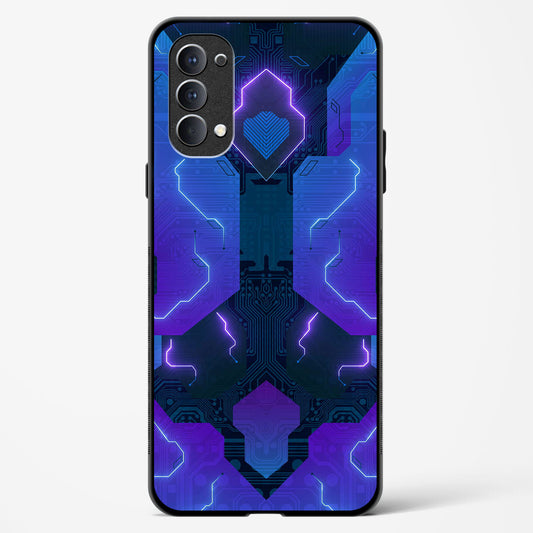 Electric Blueburst - Oppo Reno 4 Glass Gripper Case