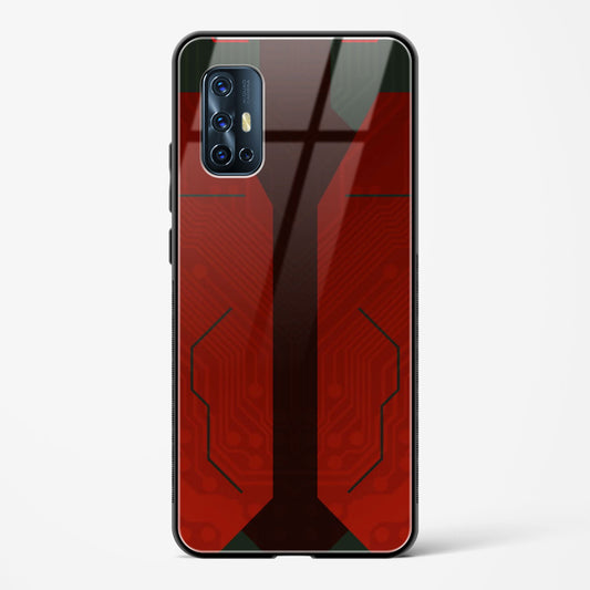 Scarlet Sentinel - Vivo V17 Glass Gripper Case