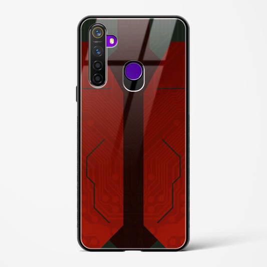 Scarlet Sentinel - Realme 5 Pro Glass Gripper Case