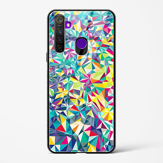 colorful geometric abstract - Realme 5 Pro Glass Gripper Case